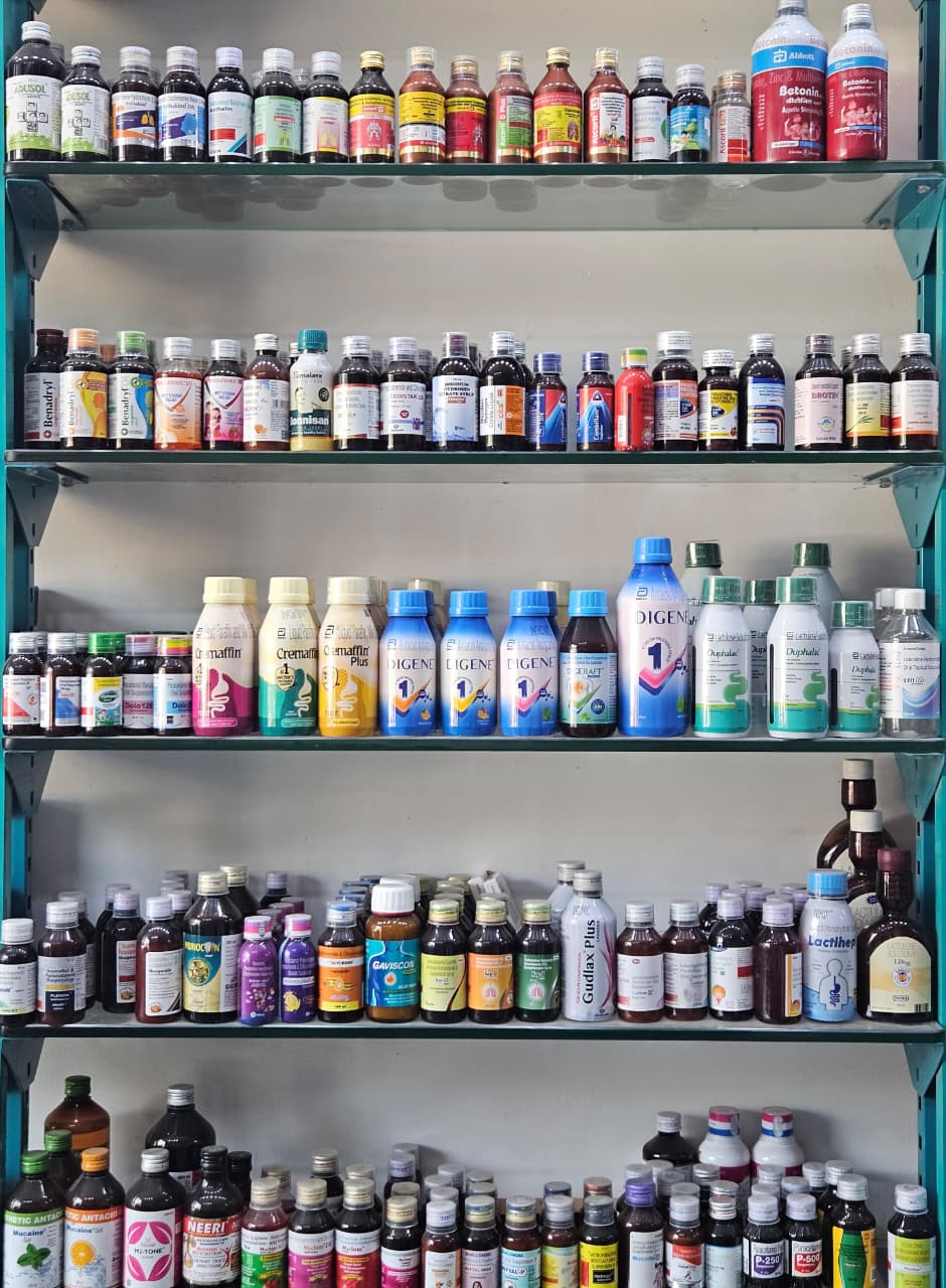 General healthcare products at pharmacy in Raysan, Gandhinagar