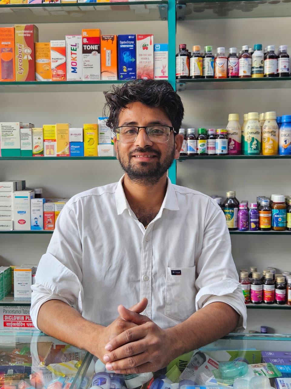 Mr. Shantilal Choudhary — pharmacist at Ashapura Medical, Gandhinagar